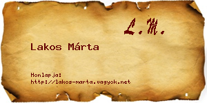 Lakos Márta névjegykártya